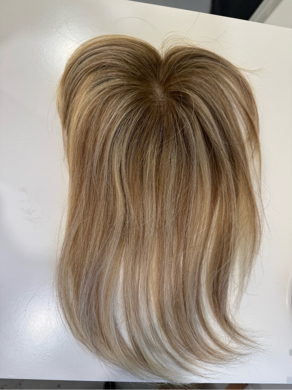 Natural Blonde human Hair Topper - Blonde Mix
